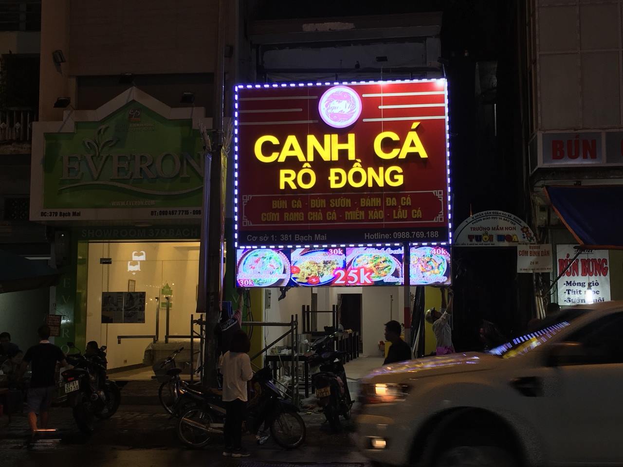 Biển quảng cáo cửa hàng canh cá rô đồng