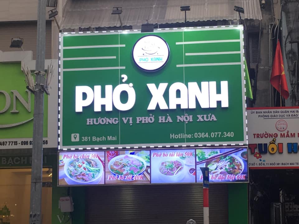Biển quảng cáo cửa hàng phở