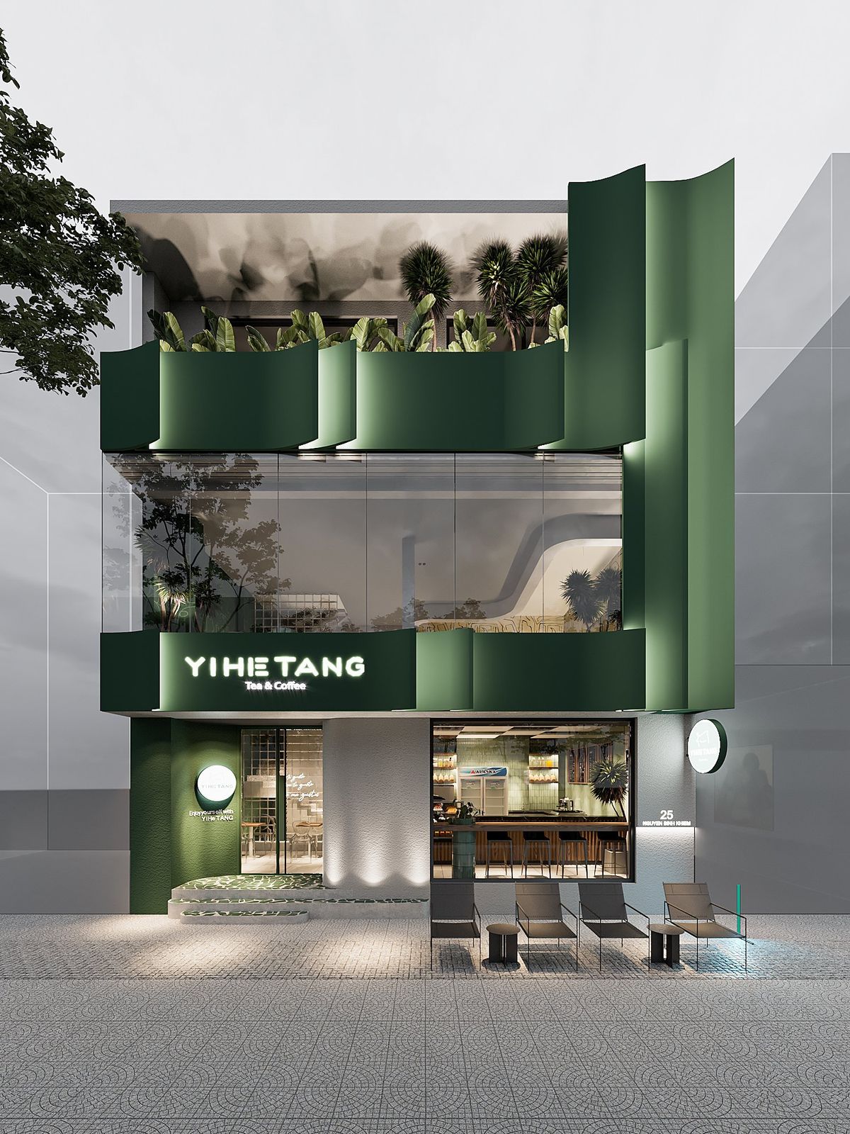 Mẫu thiết kế cửa hàng coffee, thời trang